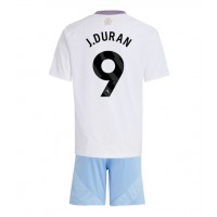 Echipament fotbal Aston Villa Jhon Duran #9 Tricou Deplasare 2024-25 pentru copii maneca scurta (+ Pantaloni scurti)